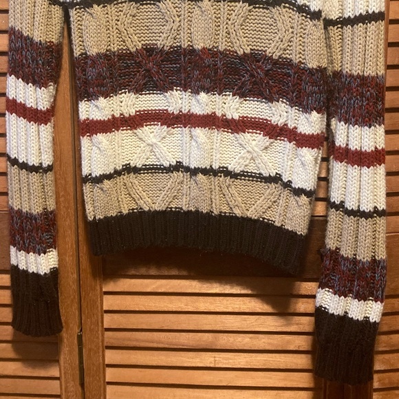 Cabot Cream, Brown, Rust and Blue Striped Sweater - Picture 8 of 12